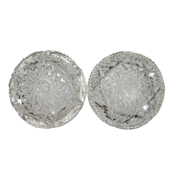 Vintage Cut Glass Dresser/Vanity Jar Textured Glass with Intricate Design - Picture 13 of 14